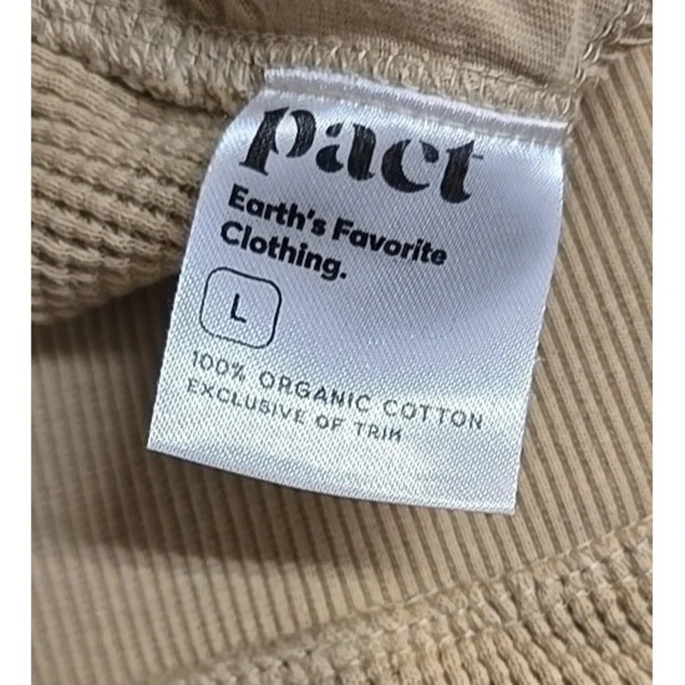 Pact Women's Airplane Jogger Pants Waffle L Quiet Luxury Organic Cotton - Picture 7 of 7